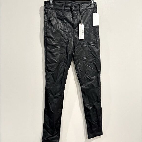 Women Sanctuary Hayden Coated Skinny Ankle pants black size 26 New - Picture 10 of 12